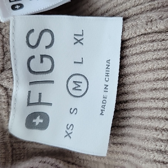 Figs Latte Knit Loungewear Ribbed Sweater Pants Size Medium M - Picture 6 of 8